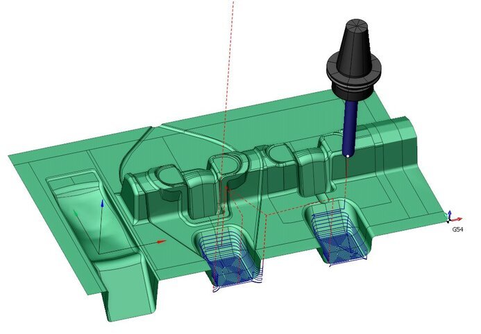 CAD/CAM software is used for manufacturing parts