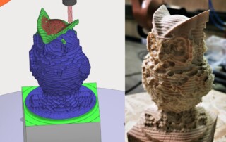 Wooden owl by GSK RH06 Robot | SprutCAM X