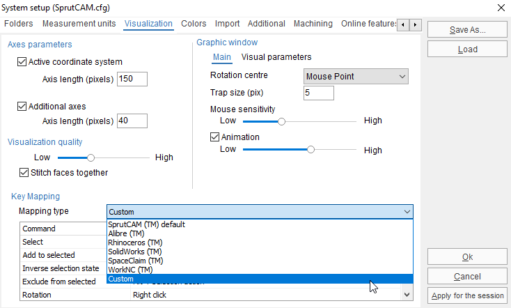 mouse settings