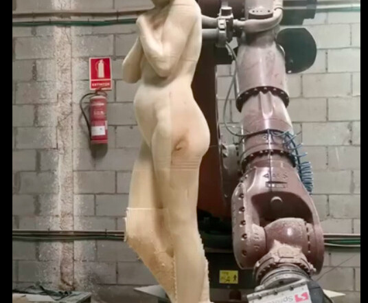 sculpture by robot milling