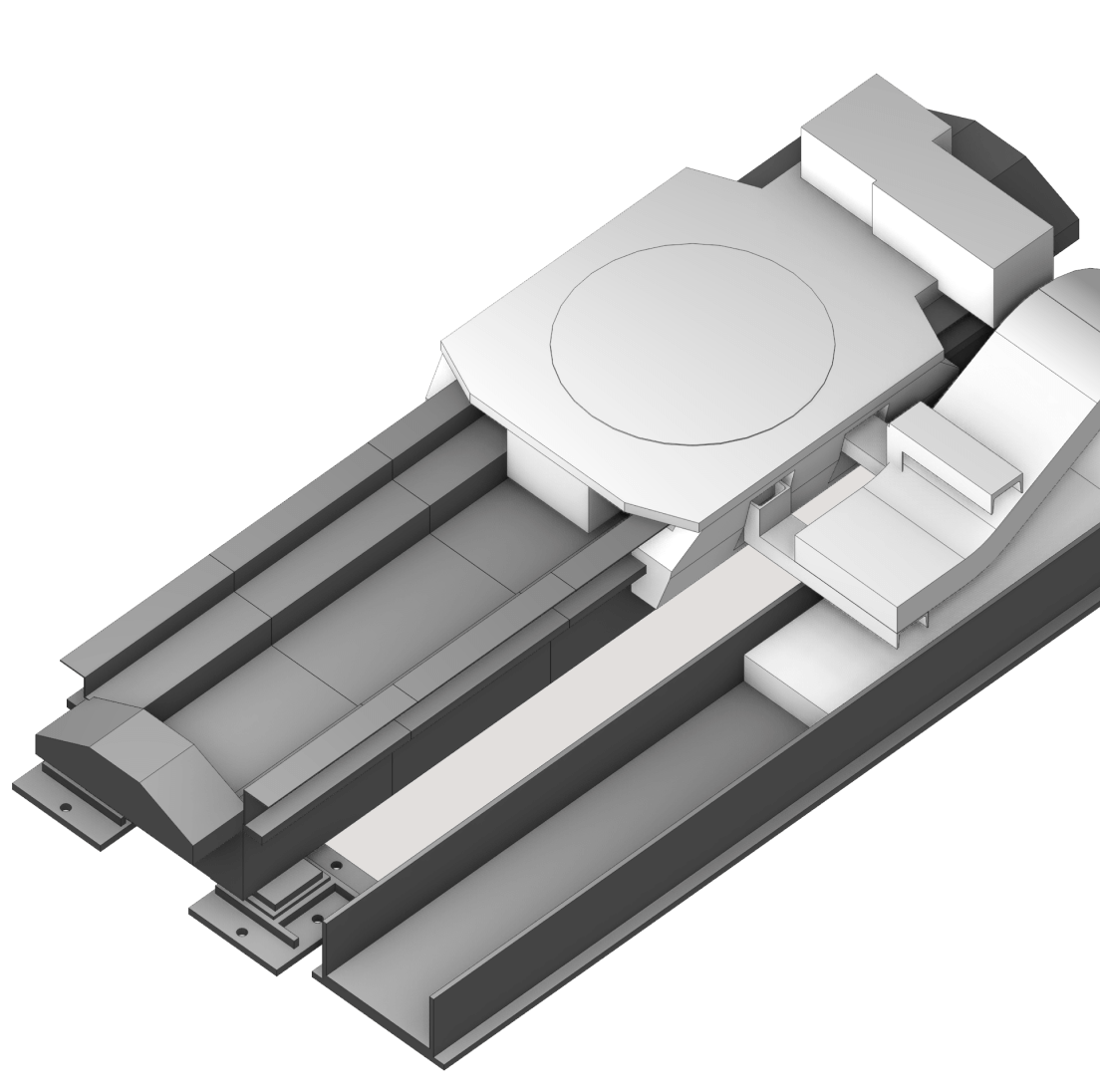 trilho linear para robô industrial