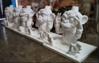 Monkey figures milled with SprutCAM X Robot | SprutCAM X