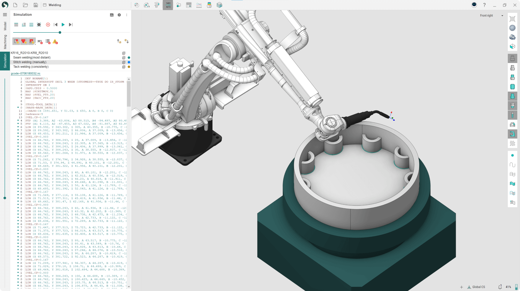 Pracovní postup programování průmyslových robotů | SprutCAM X