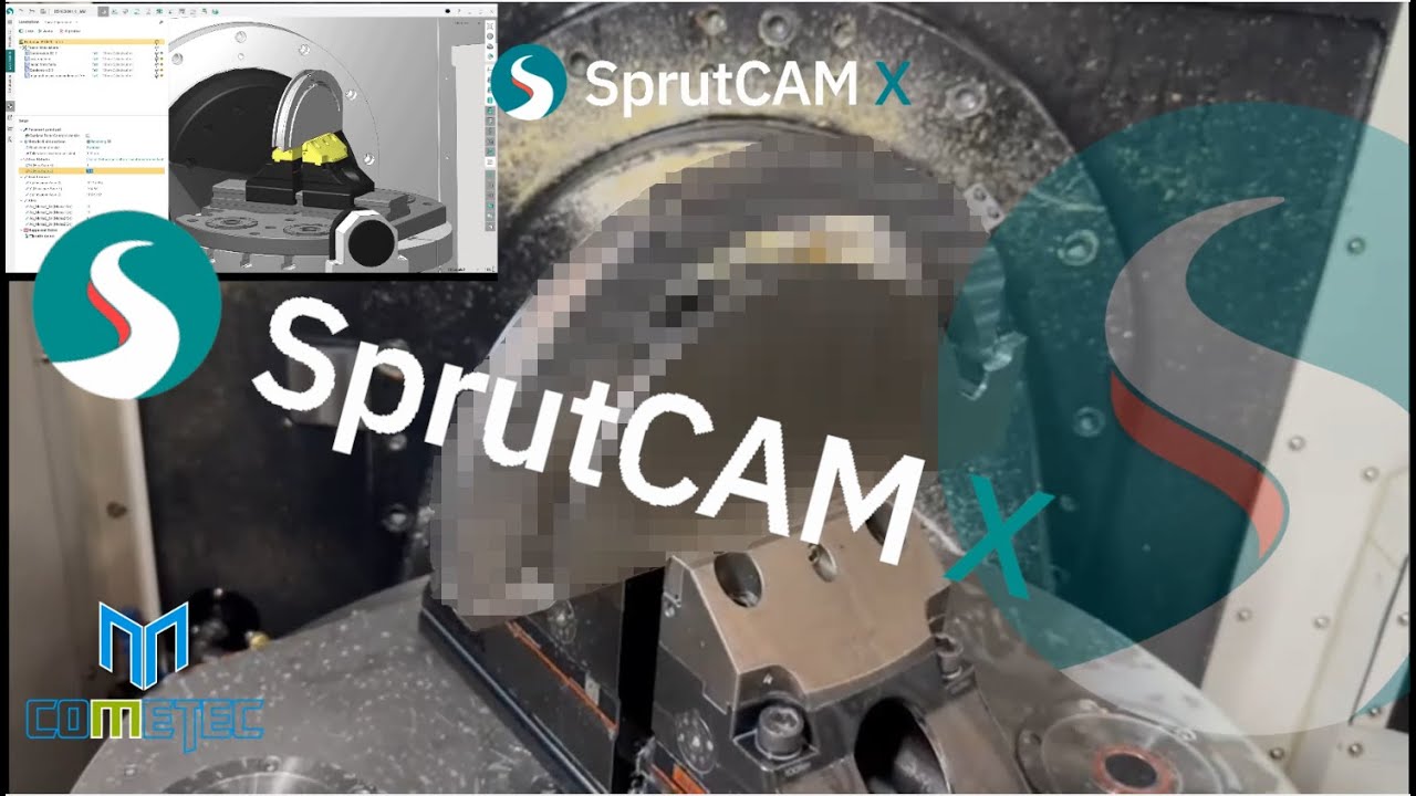 5-axis milling with side tool on CNC machine | SprutCAM X